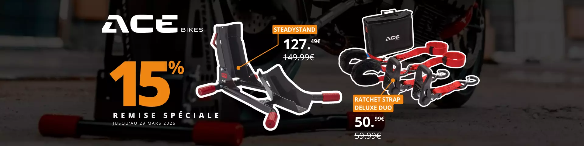 <p>Acebikes - 15% mars 2026</p>
