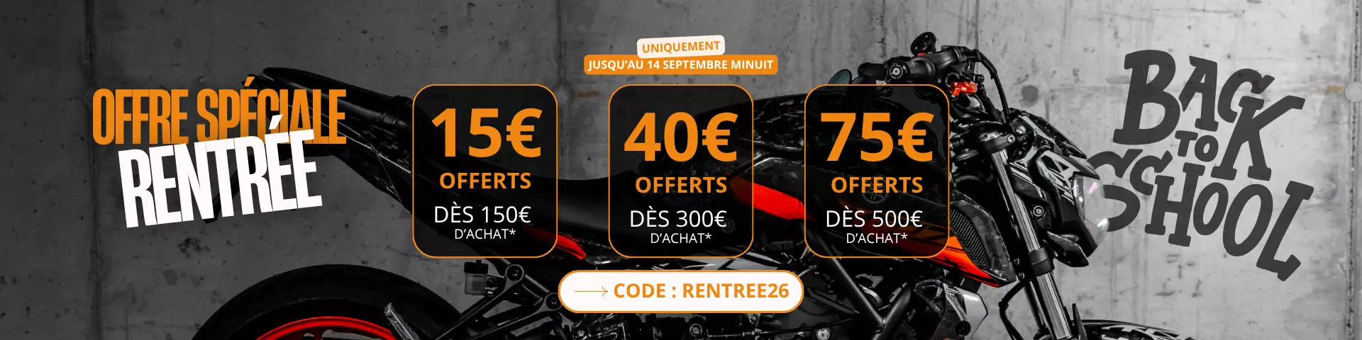 <p>Offre rentr&eacute;e</p>
