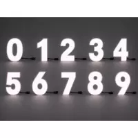 Chiffres lumineux électroluminescents 14 cm 0 à 9