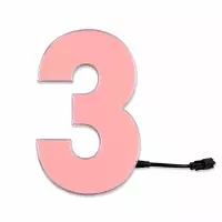 Chiffres lumineux électroluminescents 14 cm 0 à 9