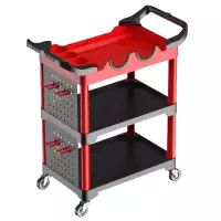Chariot à outils roulant 3 étagères en polypropylène
